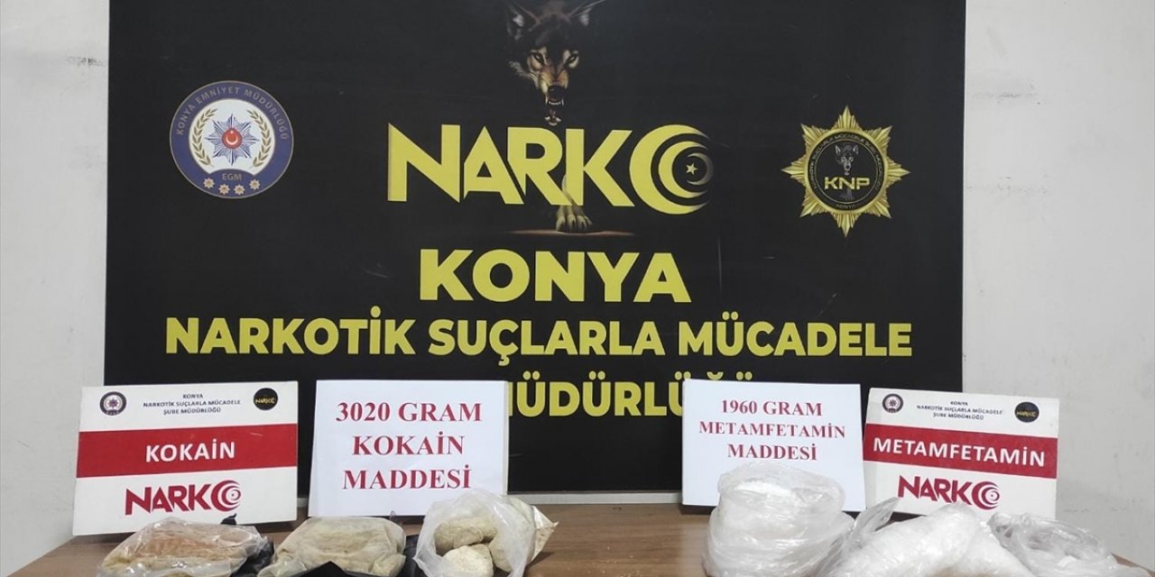 Konya'da uyuşturucu operasyonunda yakalanan 4 zanlı tutuklandı