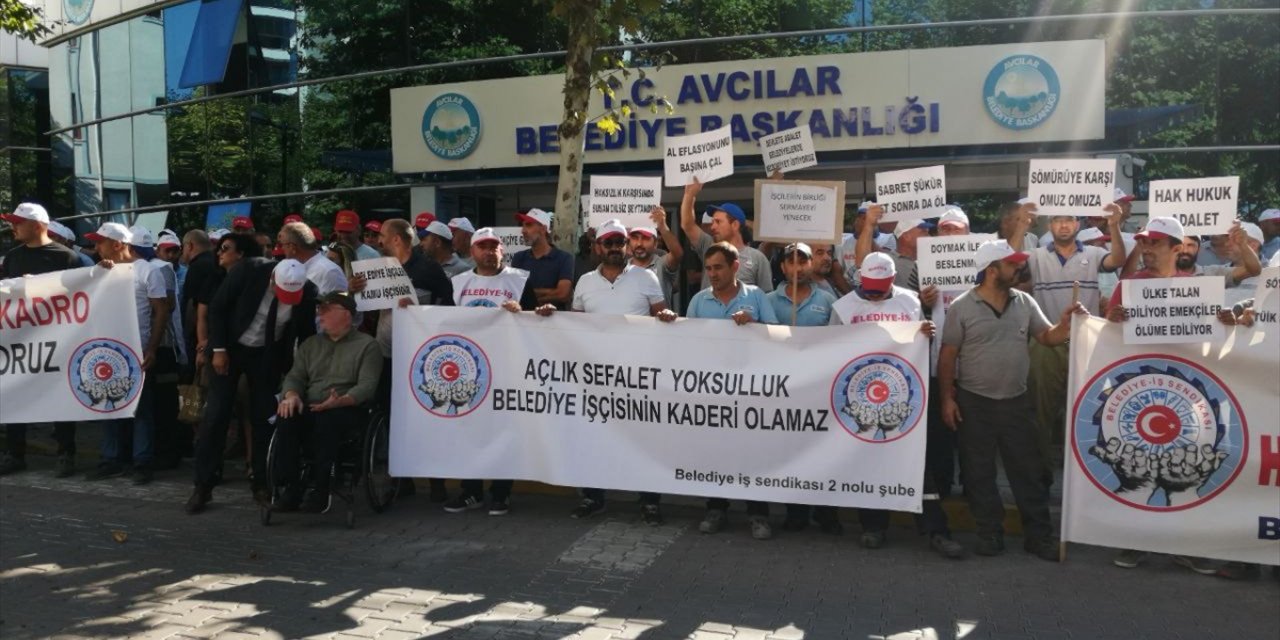 Avcılar Belediyesi işçileri ücretlerinin iyileştirilmesini istedi