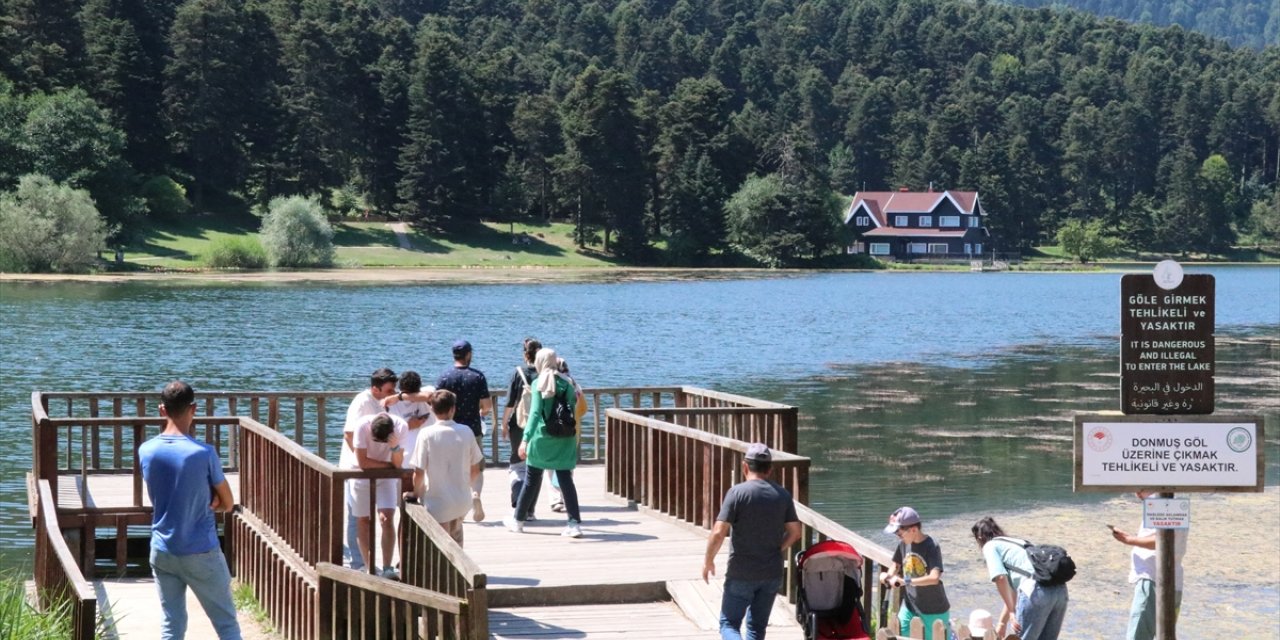 Bolu'da sıcaktan bunalanların tercihi Gölcük Tabiat Parkı oldu