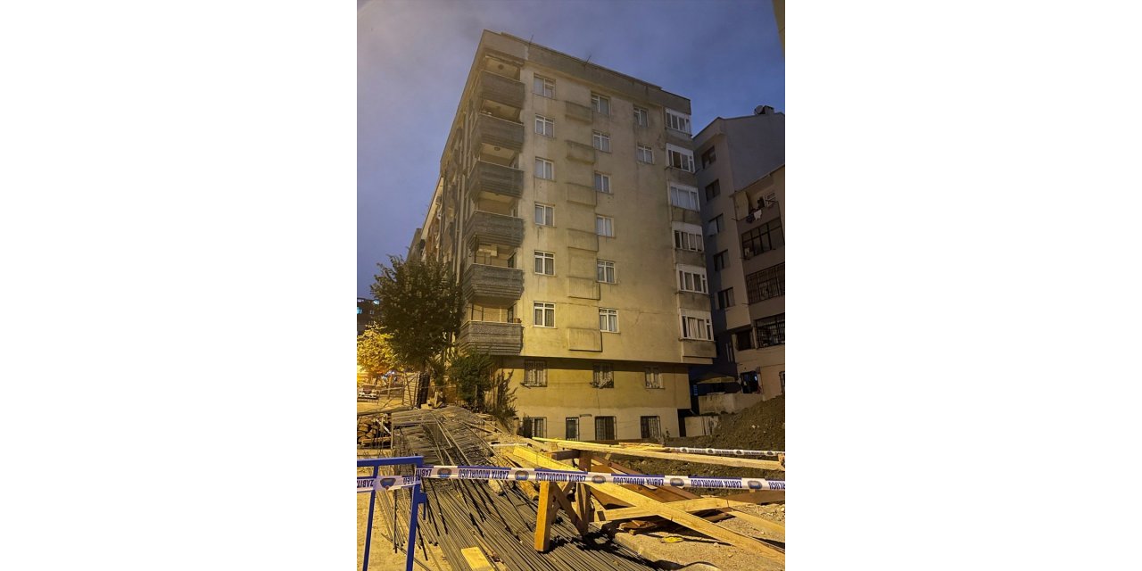 Bahçelievler'de inşaat alanına bitişik apartman tedbir amaçlı tahliye edildi