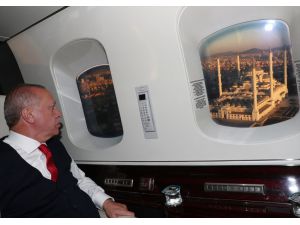 Cumhurbaşkanı Erdoğan, Çamlıca Camisi'ni havadan inceledi