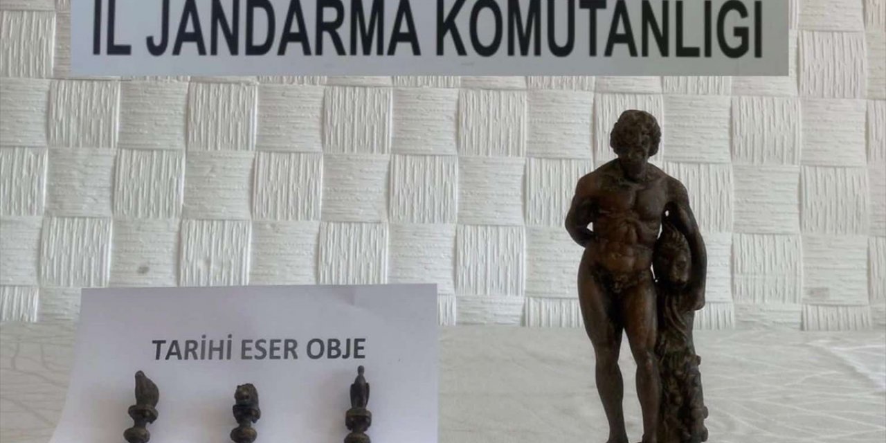 Aydın'daki tarihi eser operasyonunda Herakles heykeli ele geçirildi