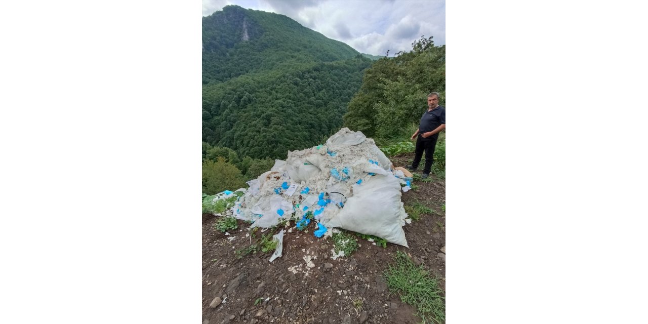 Kocaeli'de ormanlık alana dökülen tıbbi sarf malzemeleri temizlendi