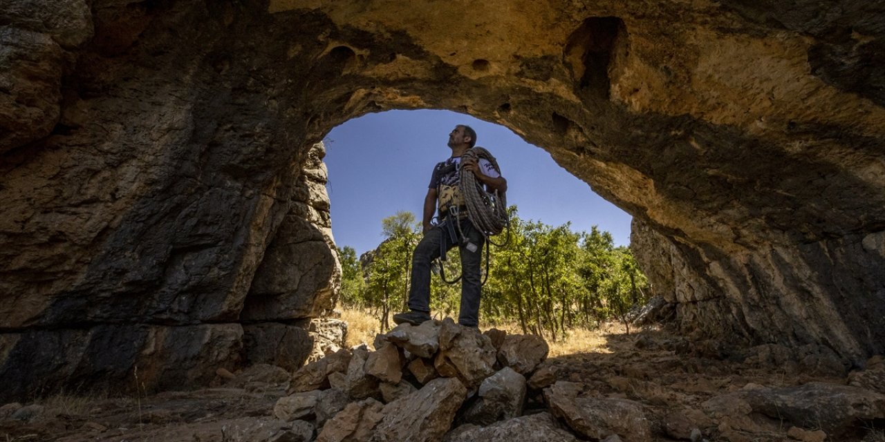 Sarp kayalıklarda yaban arılarının izini sürerek bal topluyorlar