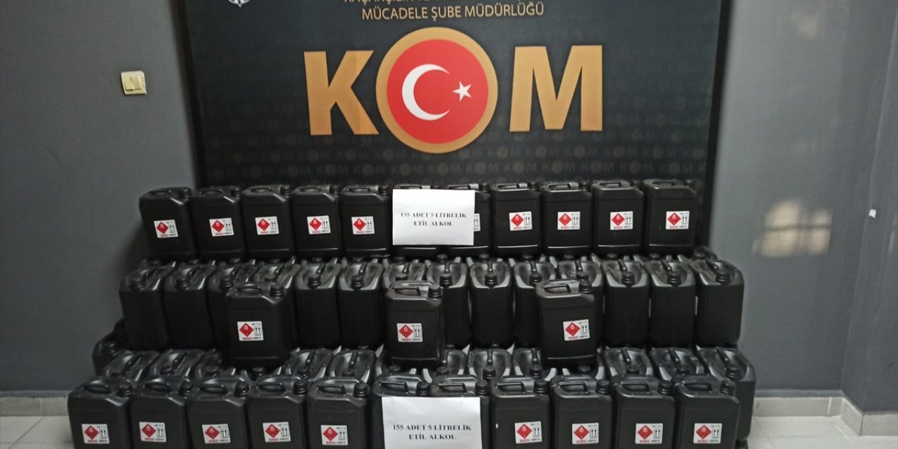 Kırklareli'nde bir depoda 775 litre etil alkol ele geçirildi