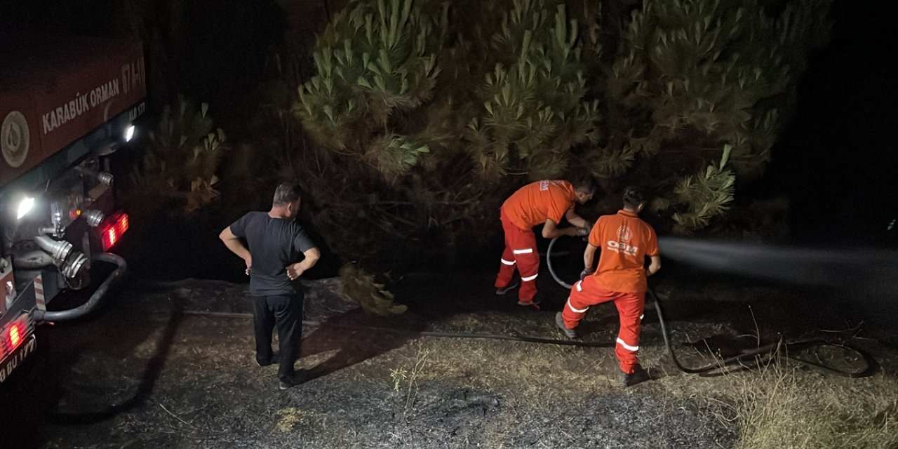 Karabük'te çıkan örtü yangını söndürüldü