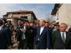 İçişleri Bakanı Soylu Denizli'deki deprem bölgesinde