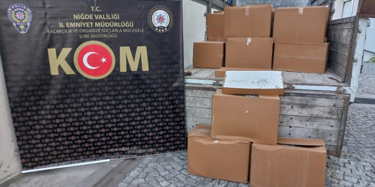 Niğde'de 7 milyon 550 bin dolu makaron ele geçirildi