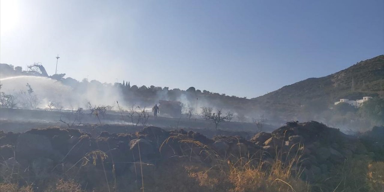 Bodrum'da makilik alanda çıkan yangın söndürüldü