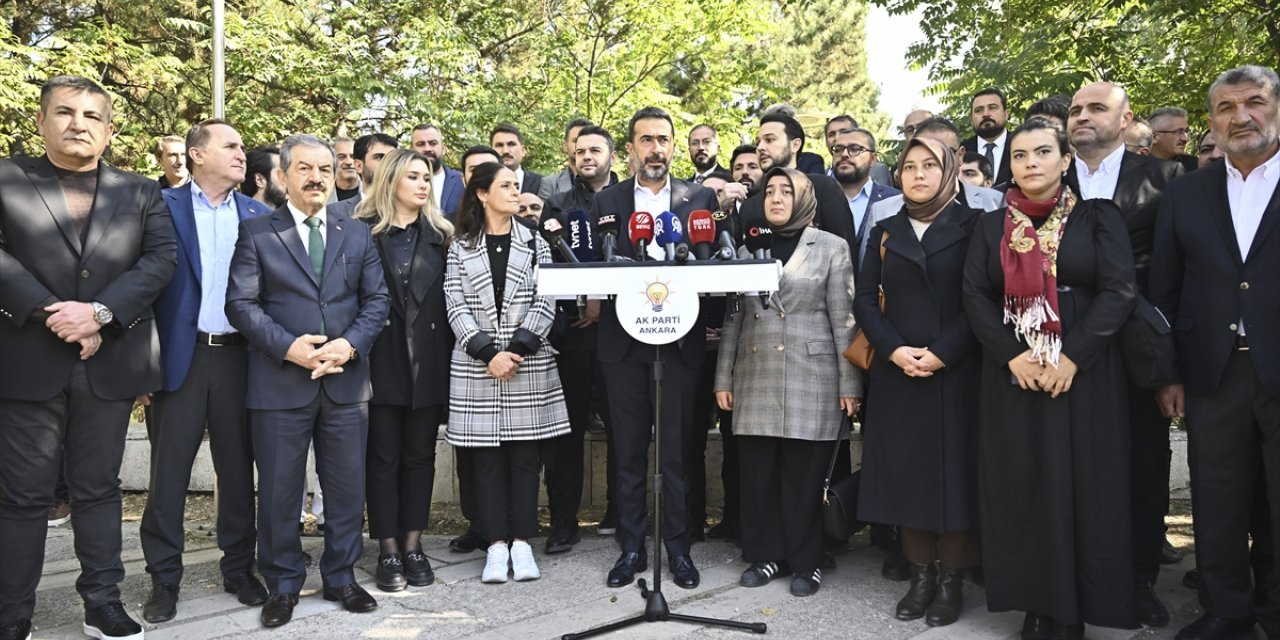 AK Parti Ankara İl Başkanlığı, İsrail'in Gazze'deki hastane saldırısını protesto etti