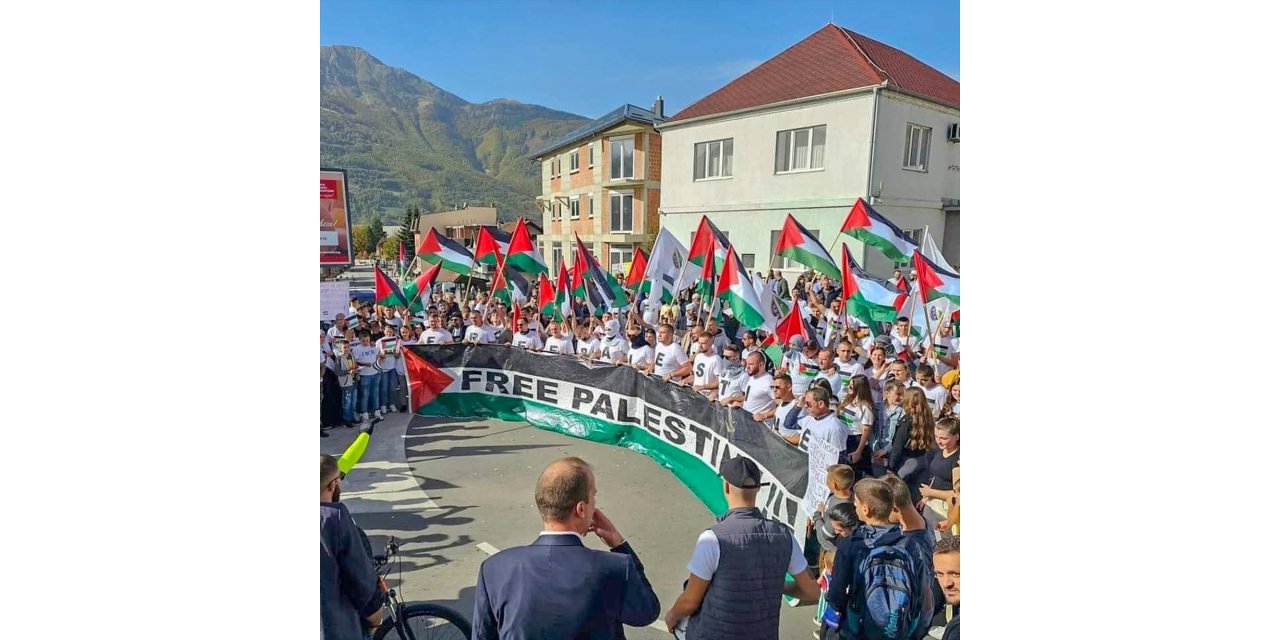 Karadağ'da Filistin halkına destek gösterileri düzenlendi