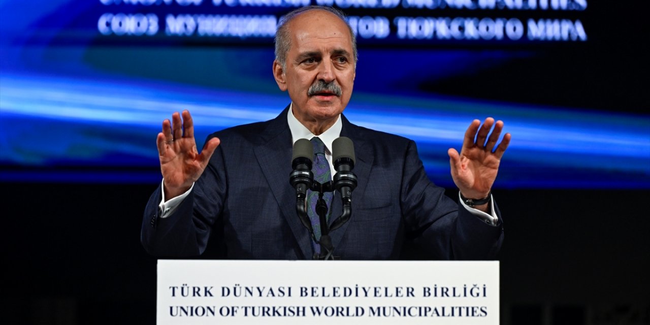 TBMM Başkanı Kurtulmuş, Türk Dünyası Belediyeler Birliği resepsiyonunda konuştu: