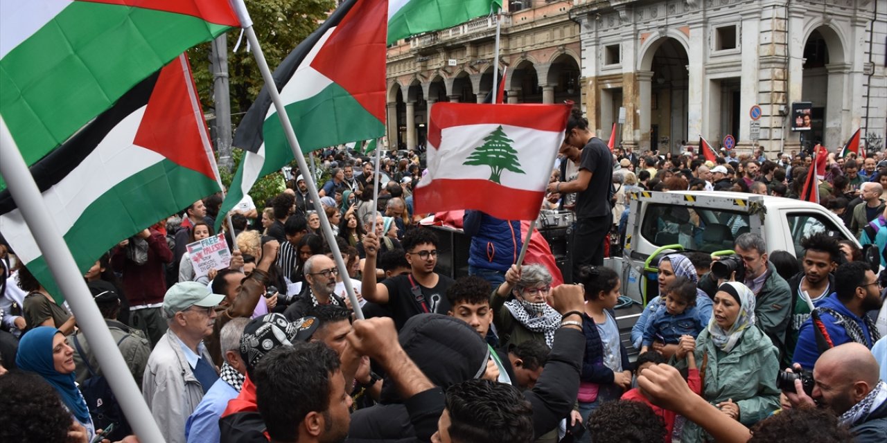 İtalya'da Gazze'ye yönelik saldırılar protesto edildi