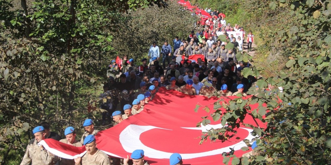 Giresun'da şehitlere vefa yürüyüşü gerçekleştirildi