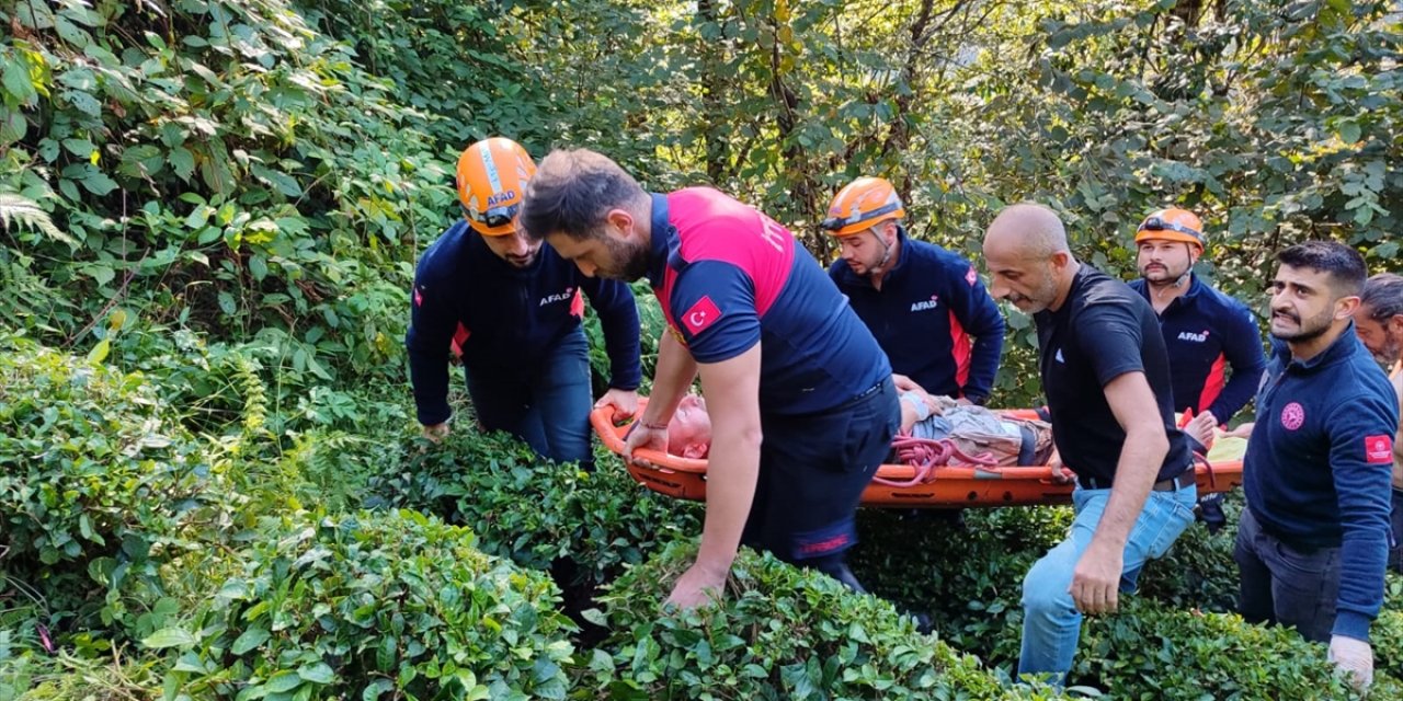 Rize'de teleferikten düşen kişi yaralandı