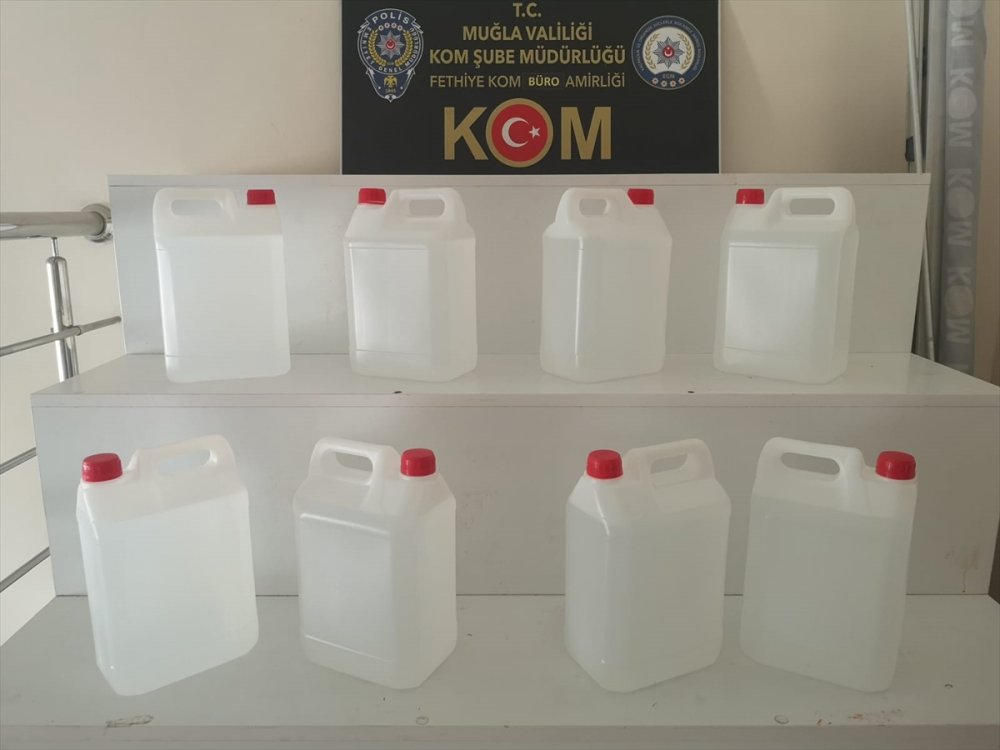 Fethiye'de 140 litre etil alkol ele geçirildi