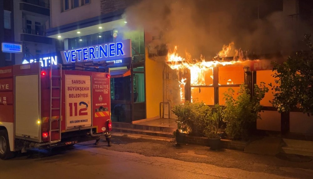 Samsun'da restoranda çıkan yangın söndürüldü