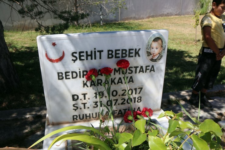 Teröristlerin katlettiği şehit Bedirhan bebek ve annesi Sivas'ta anıldı