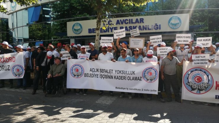 Avcılar Belediyesi işçileri ücretlerinin iyileştirilmesini istedi