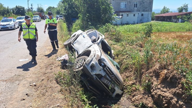 Samsun’da kamyonet devrildi 1 kişi öldü