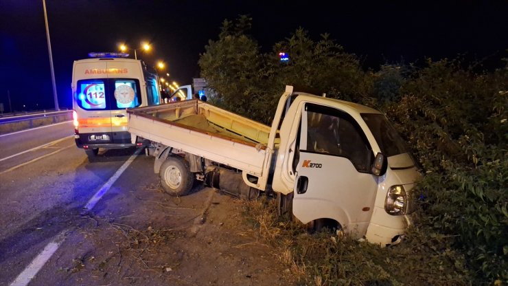 Samsun'da otomobilin çarptığı kamyonetteki kadın yaralandı