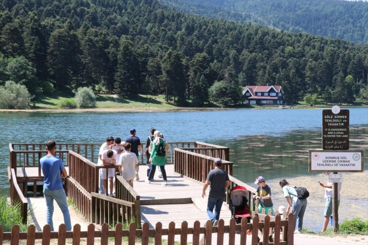 Bolu'da sıcaktan bunalanların tercihi Gölcük Tabiat Parkı oldu