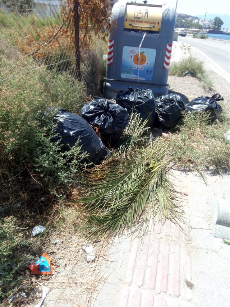 Bodrum'da belediyeden çöplerin konteyner dışına atılmaması uyarısı