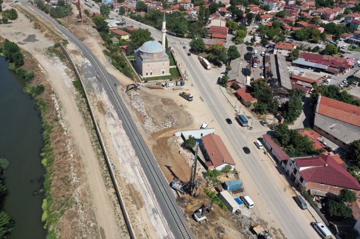 Halkalı-Kapıkule Demir Yolu Projesi'nin ilk etabı Çerkezköy-Kapıkule hattındaki çalışmalar sürüyor