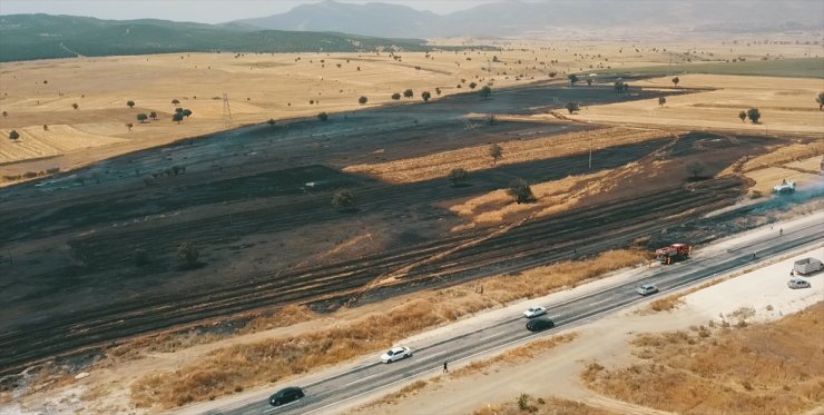 Burdur'da çıkan anız yangını söndürüldü