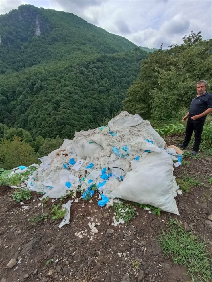 Kocaeli'de ormanlık alana dökülen tıbbi sarf malzemeleri temizlendi