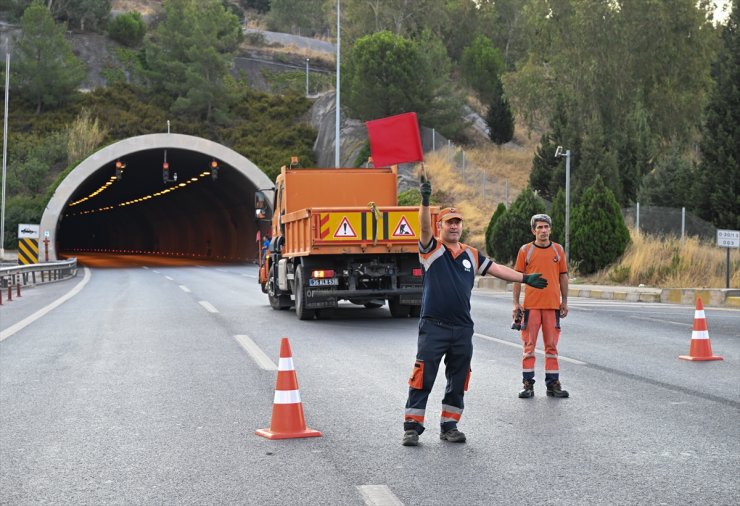 İzmir'de tünelde yangın tatbikatı yapıldı