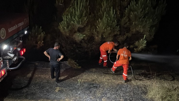 Karabük'te çıkan örtü yangını söndürüldü