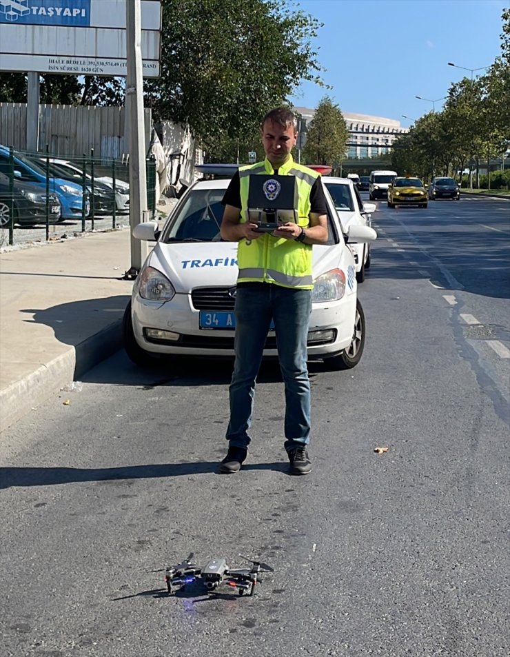 İstanbul'da dron destekli kırmızı ışık ihlali denetimi yapıldı