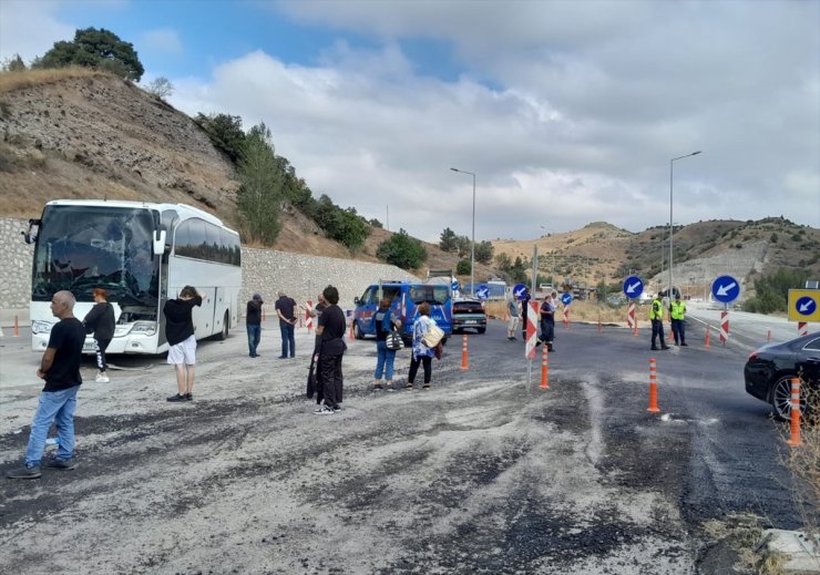 Amasya'da zincirleme trafik kazasında 1 kişi yaralandı