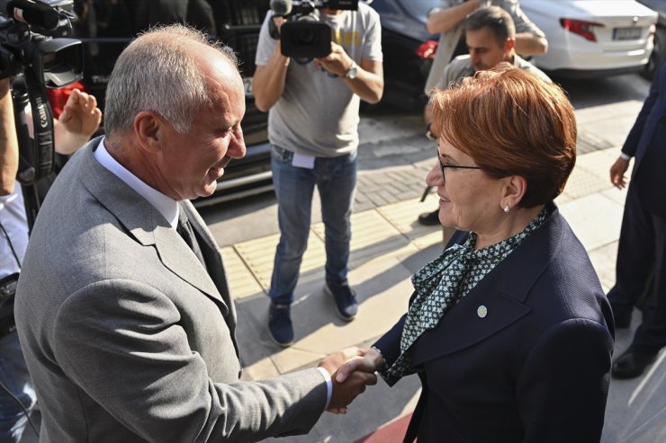 Memleket Partisi Genel Başkanı İnce, İYİ Parti Genel Başkanı Akşener'i ziyaret etti