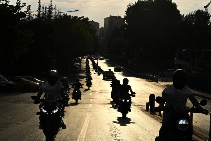 Motokuryeler, öldürülen Samet Özgül için bir araya geldi