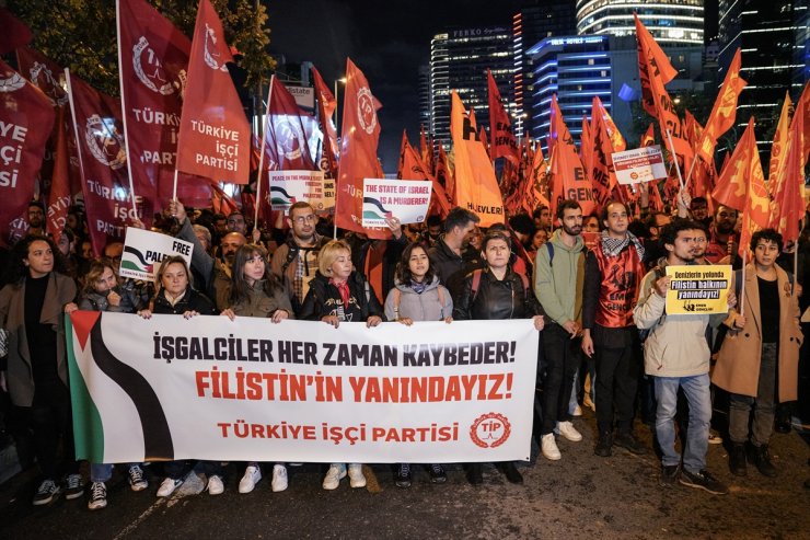 İsrail'in İstanbul Başkonsolosluğu önündeki protestolar sürüyor