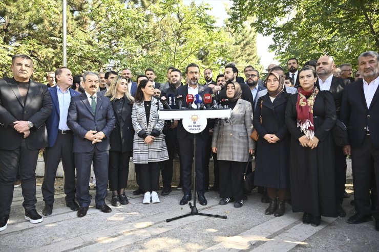 AK Parti Ankara İl Başkanlığı, İsrail'in Gazze'deki hastane saldırısını protesto etti