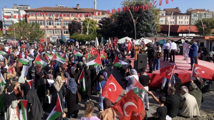 Bartın'da Filistin'e destek gösterisi yapıldı