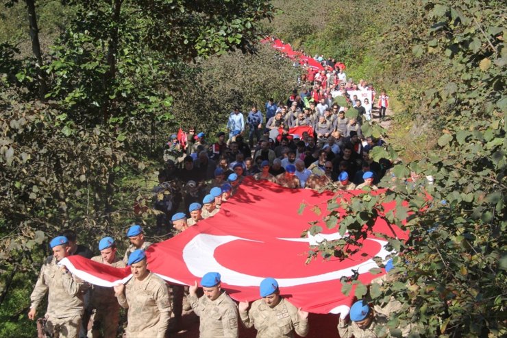 Giresun'da şehitlere vefa yürüyüşü gerçekleştirildi