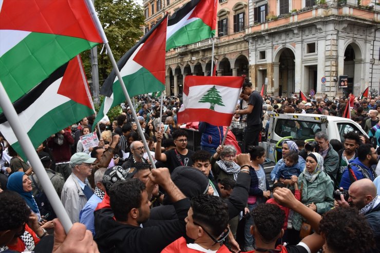 İtalya'da Gazze'ye yönelik saldırılar protesto edildi