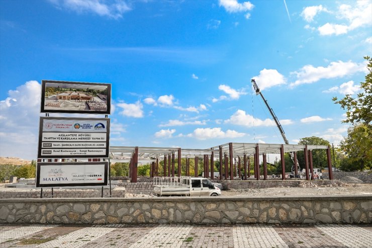 Malatya'da, Arslantepe Höyüğü Karşılama Merkezi inşası sürüyor