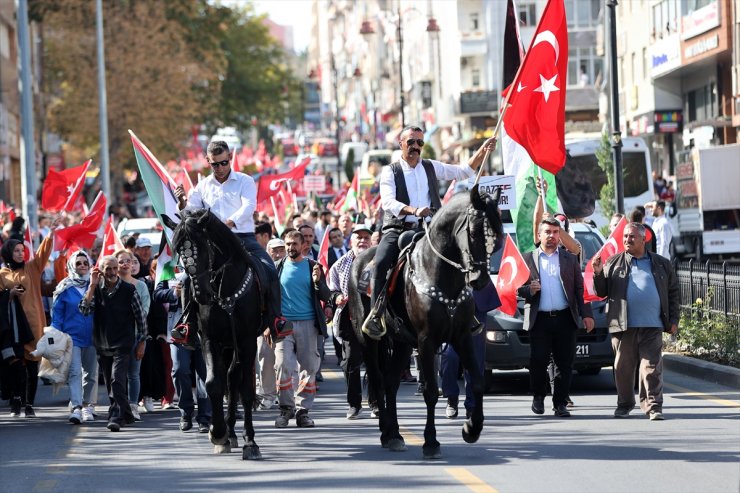 İsrail'in Gazze'ye saldırıları Nevşehir'de protesto edildi