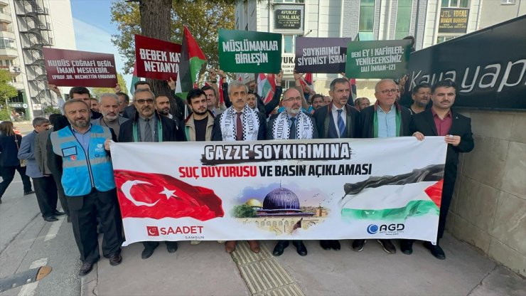 Samsun'da İsrail'in Gazze'deki saldırılarına ilişkin suç duyurusunda bulunuldu