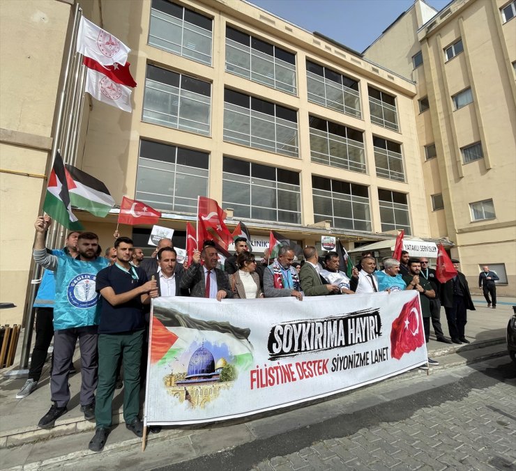 Erzurum, Ardahan ve Kars'ta İsrail'in Gazze'ye yönelik saldırıları protesto edildi