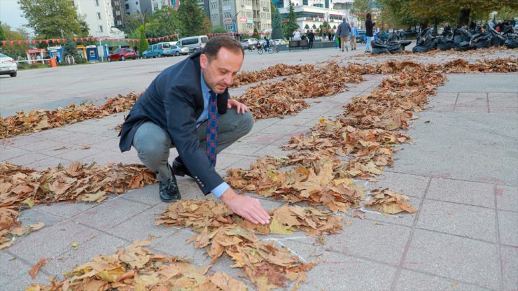 Ordu'da sonbahar yapraklarıyla "Atatürk silüeti" koreografisi yapıldı