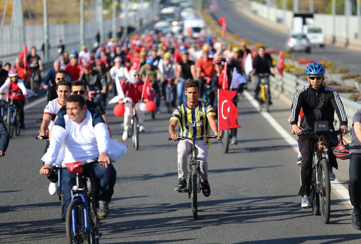 Bingöl'de Cumhuriyet'in 100. yılı dolayısıyla bisiklet turu yapıldı