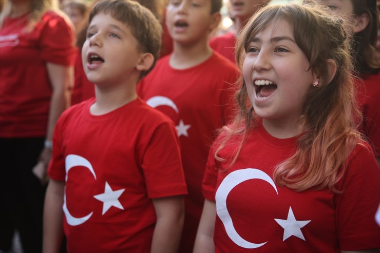 Selanik'teki Atatürk Evi'nde, Türkiye Cumhuriyeti'nin 100. yılı dolayısıyla tören düzenlendi