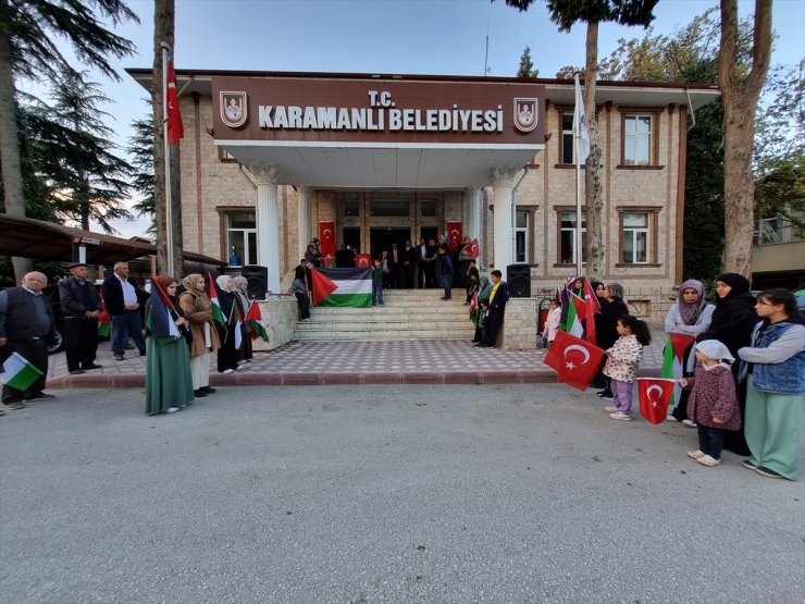 Burdur'da İsrail'in Gazze'ye saldırıları protesto edildi