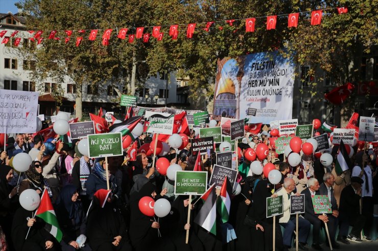 Tokat ve Kastamonu'da İsrail'in Gazze'ye saldırıları protesto edildi